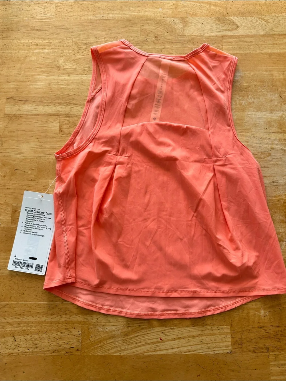 NWT Lululemon cropped sculpt tank size 2